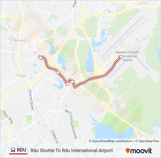 RDU Bus Line Map