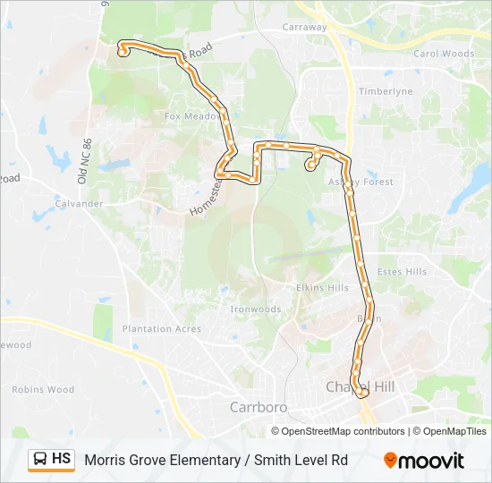 HS Bus Line Map