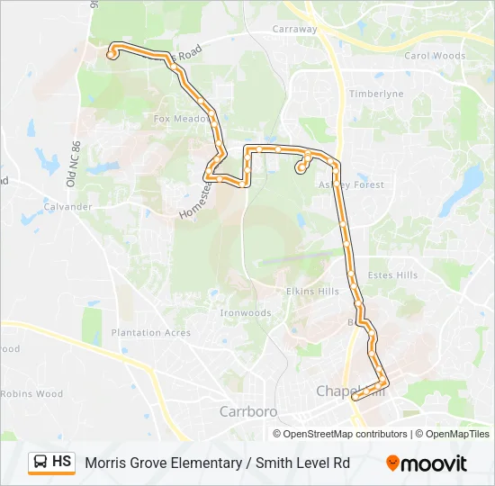 HS Bus Line Map