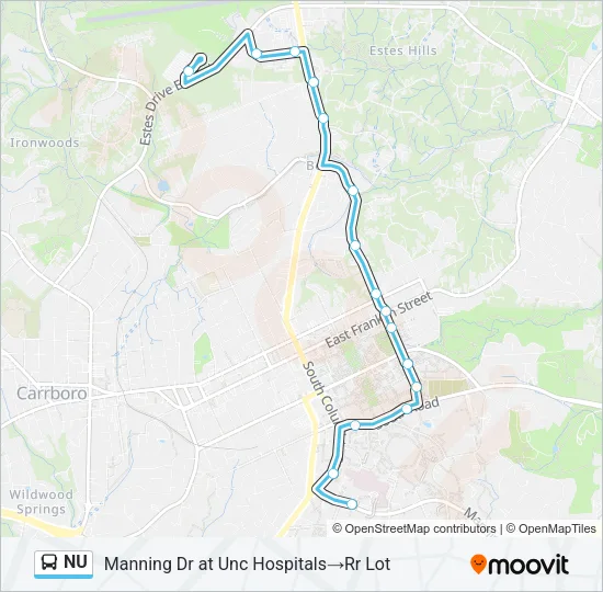 NU Bus Line Map