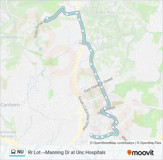 NU Bus Line Map