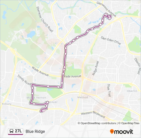 27L Bus Line Map