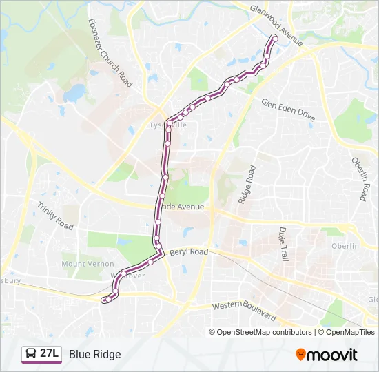 27L Bus Line Map