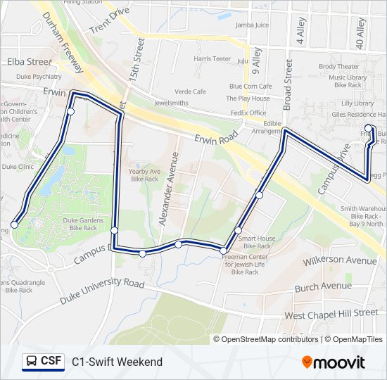 CSF Bus Line Map