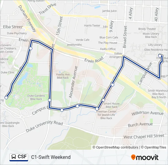 CSF Bus Line Map