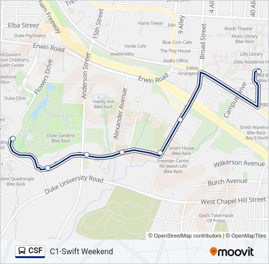 CSF Bus Line Map