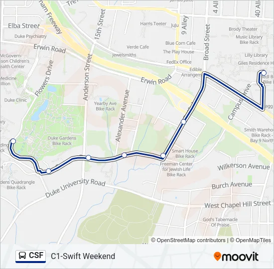 CSF Bus Line Map