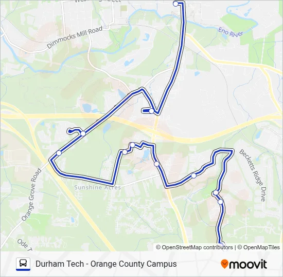 HC - BLUE LOOP Bus Line Map