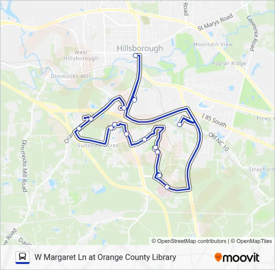 HC - BLUE LOOP Bus Line Map