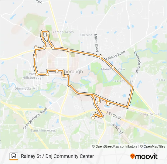 HC - ORANGE LOOP Bus Line Map