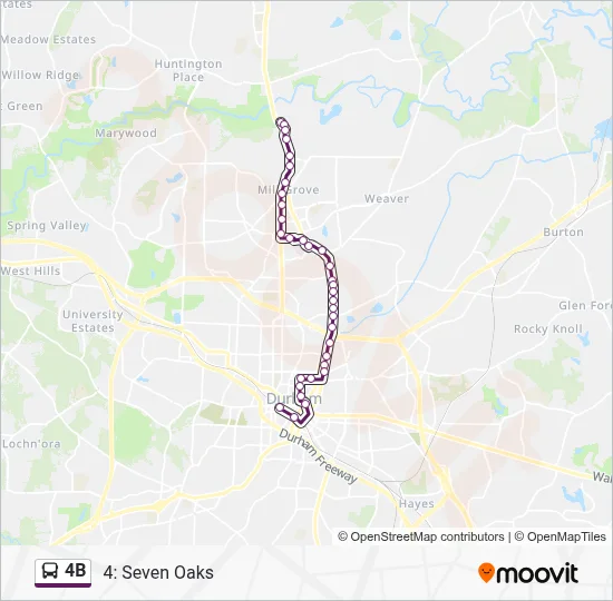 4B Bus Line Map