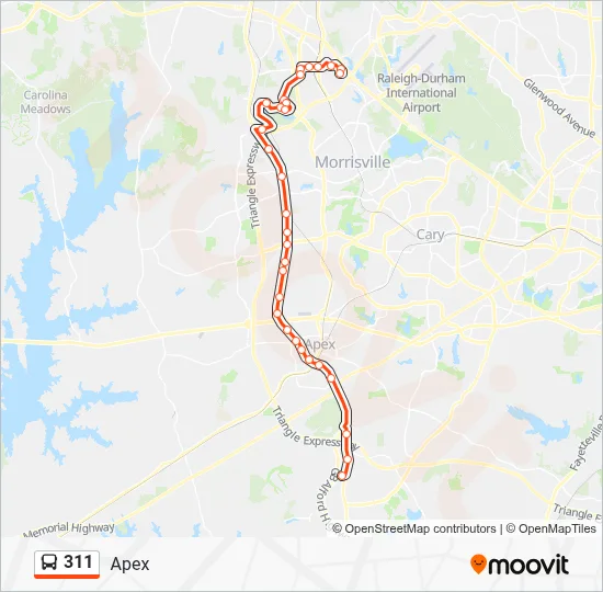 311 Bus Line Map