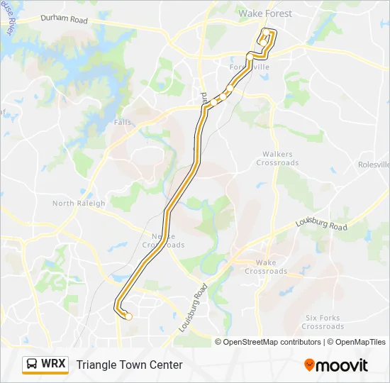 WRX Bus Line Map