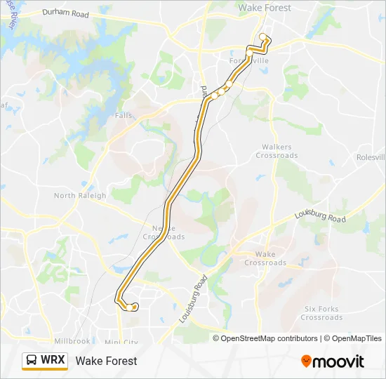 WRX Bus Line Map