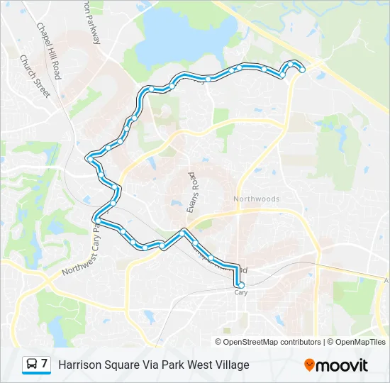 7 Bus Line Map