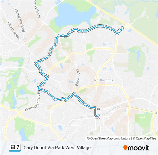 7 Bus Line Map