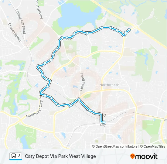 7 Bus Line Map