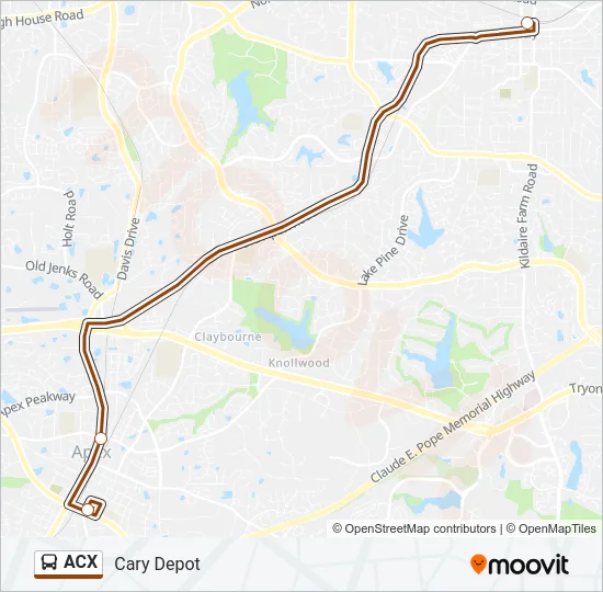 ACX Bus Line Map