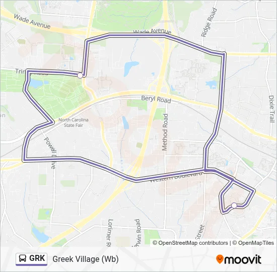 GRK Bus Line Map