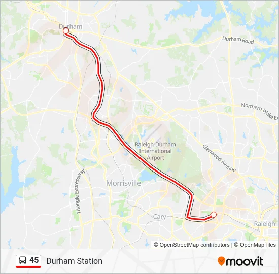 45 Bus Line Map