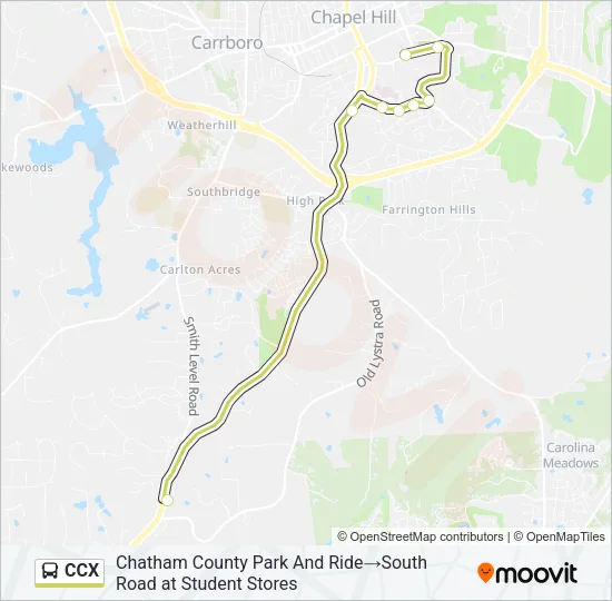 CCX Bus Line Map