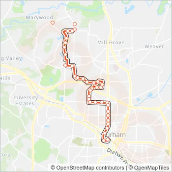 1 Bus Line Map