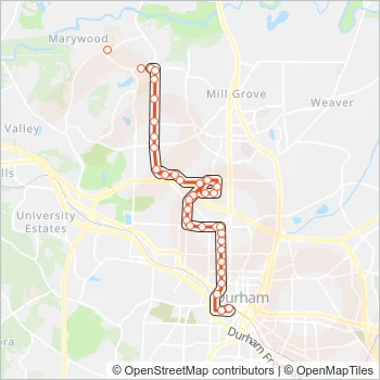 1 Bus Line Map