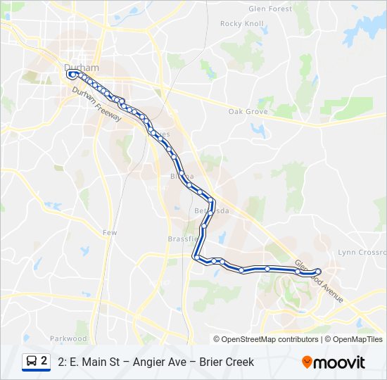 2 Bus Line Map