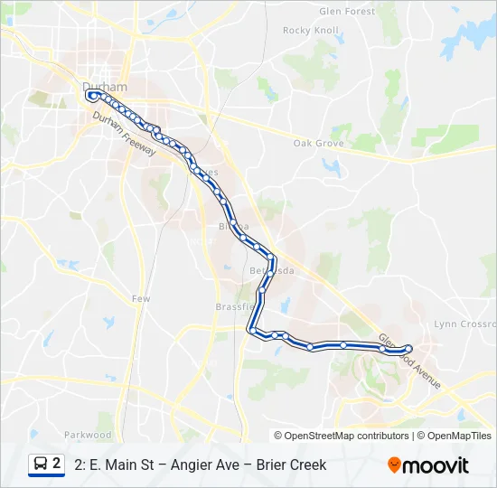 2 Bus Line Map