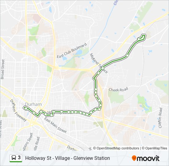 Mapa de 3 de autobús