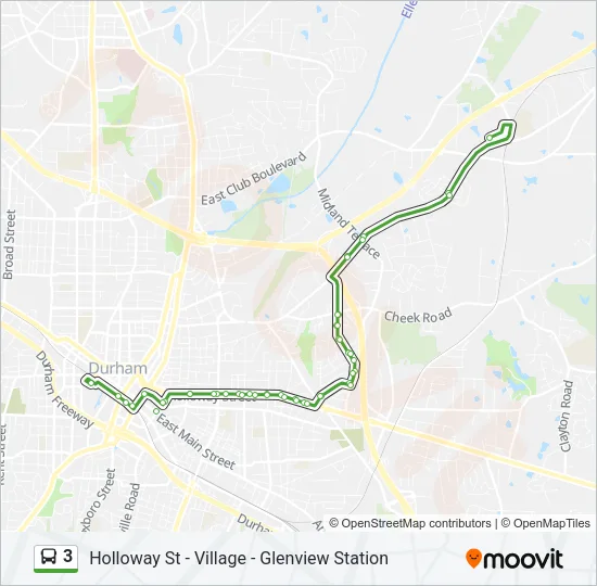 Mapa de 3 de autobús