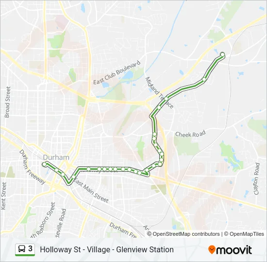 3 Bus Line Map