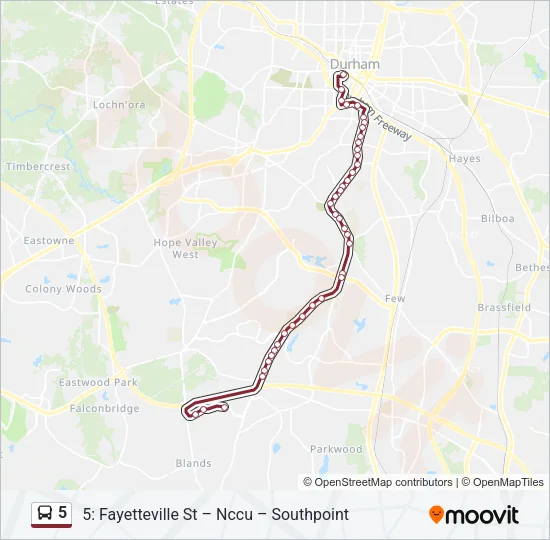 5 Bus Line Map