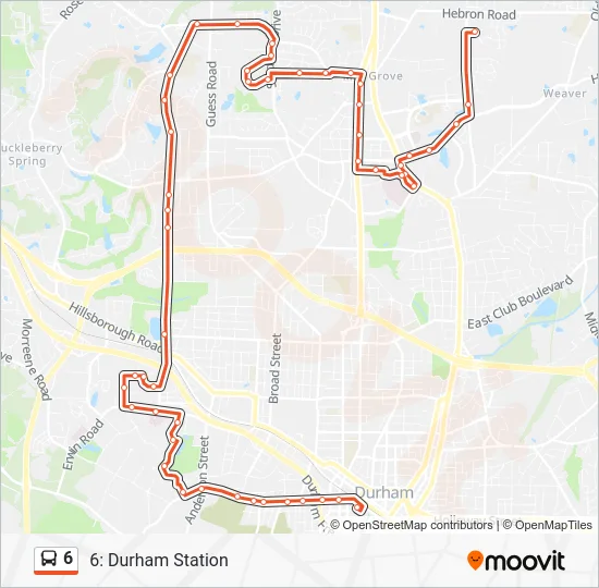 6 Bus Line Map