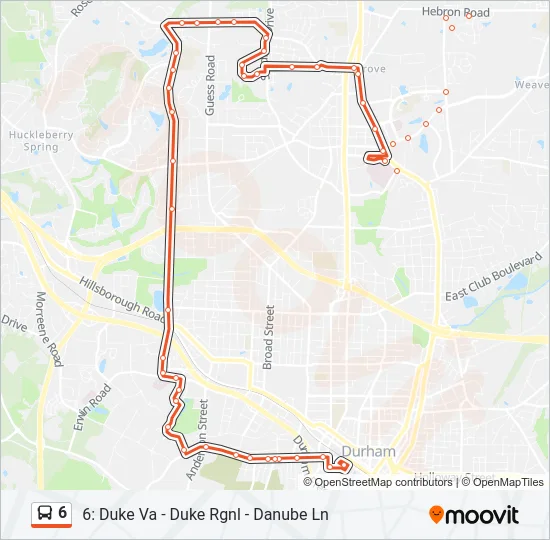 6 Bus Line Map
