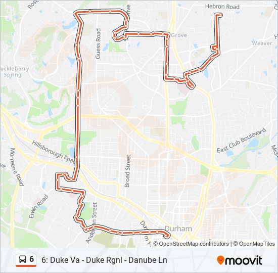 Mapa de 6 de autobús