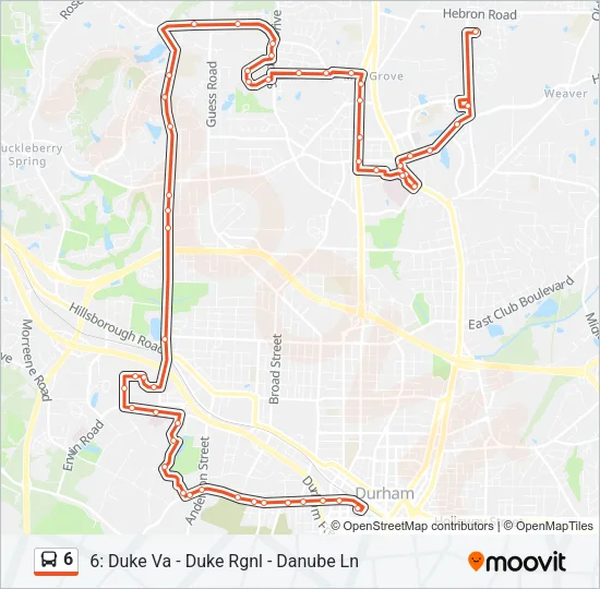 6 Bus Line Map