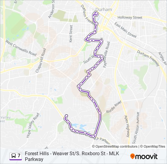 Mapa de 7 de autobús