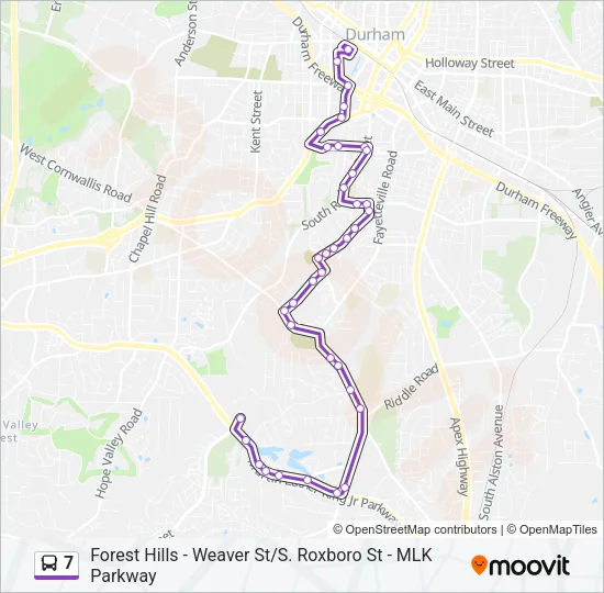 7 Bus Line Map