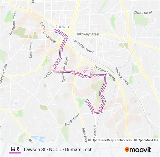 8 Bus Line Map