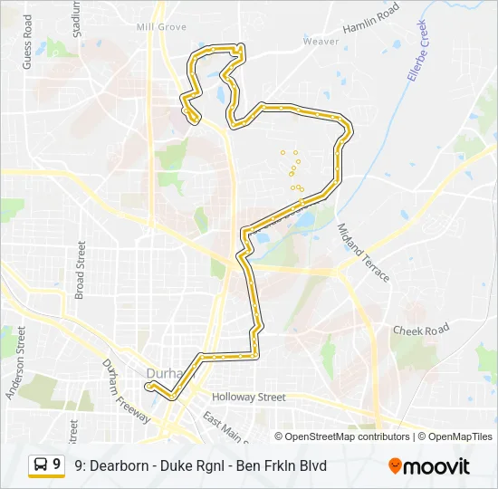 9 Bus Line Map