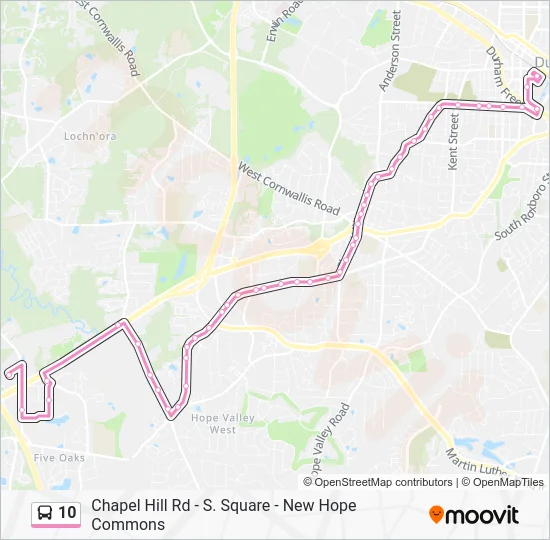 10 Bus Line Map