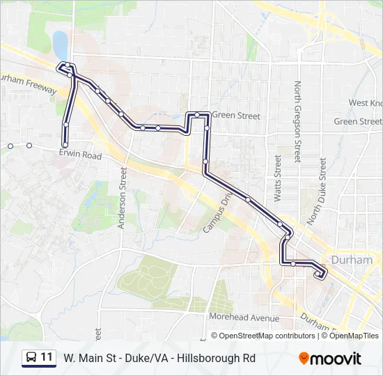 11 Bus Line Map