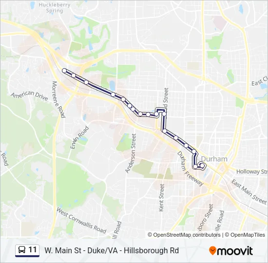 11 Bus Line Map
