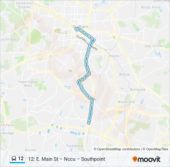 12 Bus Line Map