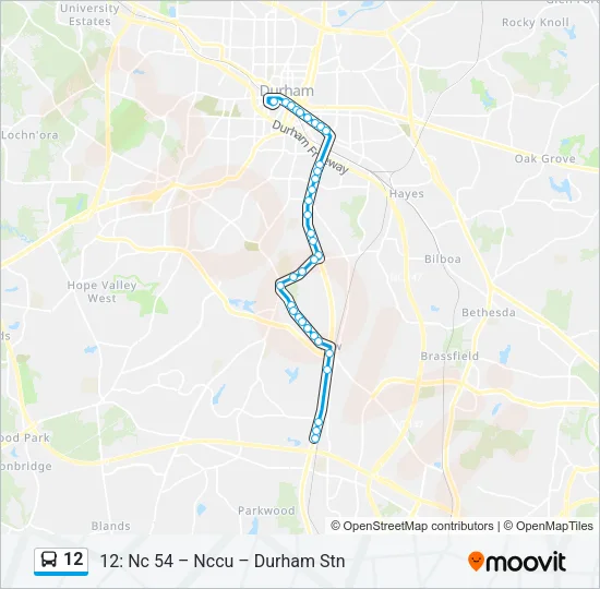 12 Bus Line Map