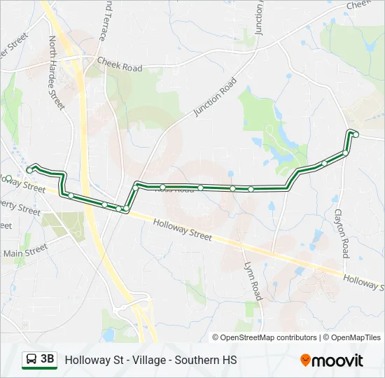 3B Bus Line Map
