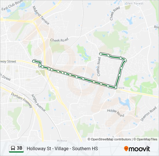 3B Bus Line Map
