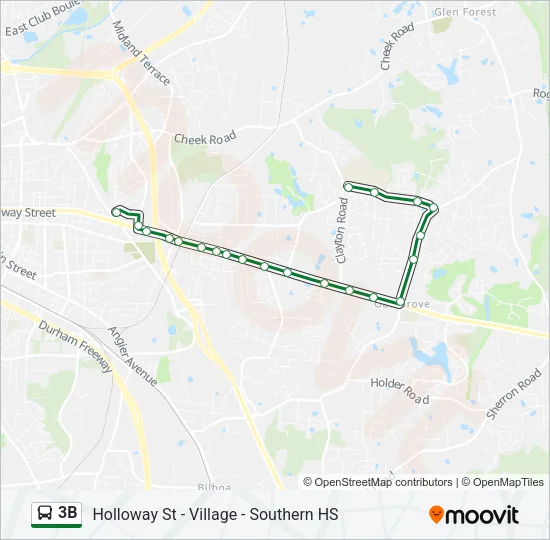 3B Bus Line Map