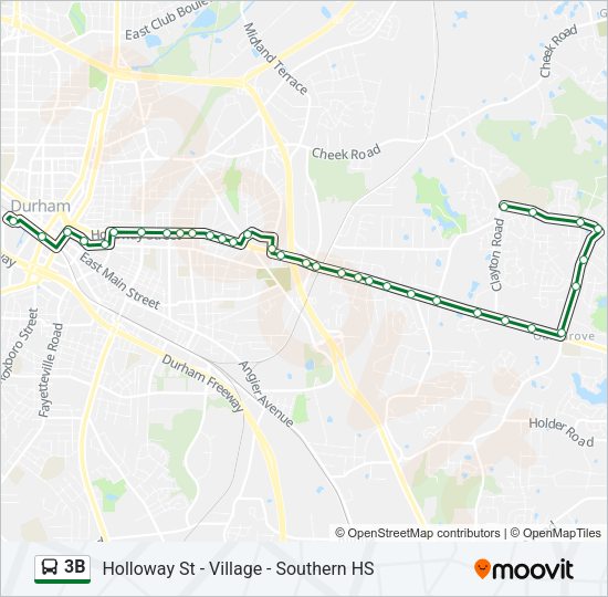 3B Bus Line Map